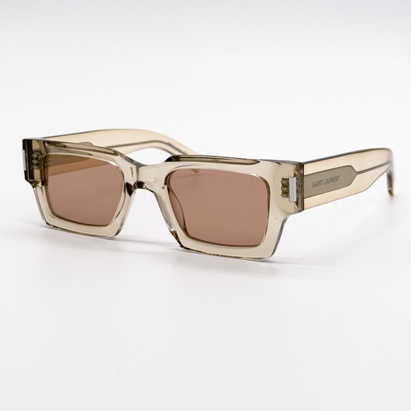 NEW SAINT LAURENT SL 572 006 BEIGE BROWN SL572 UNISEX SUNGLASSES SAINT LAURENT - Picture 2 of 11